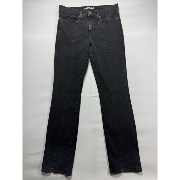 Levi's 314 Women's Shaping Straight Center Seam Black Denim Jeans 31x32 (31x31) - Picture 1 of 7